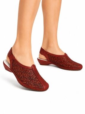 Pikolinos Romana woven leather slingback sandals Size 7
